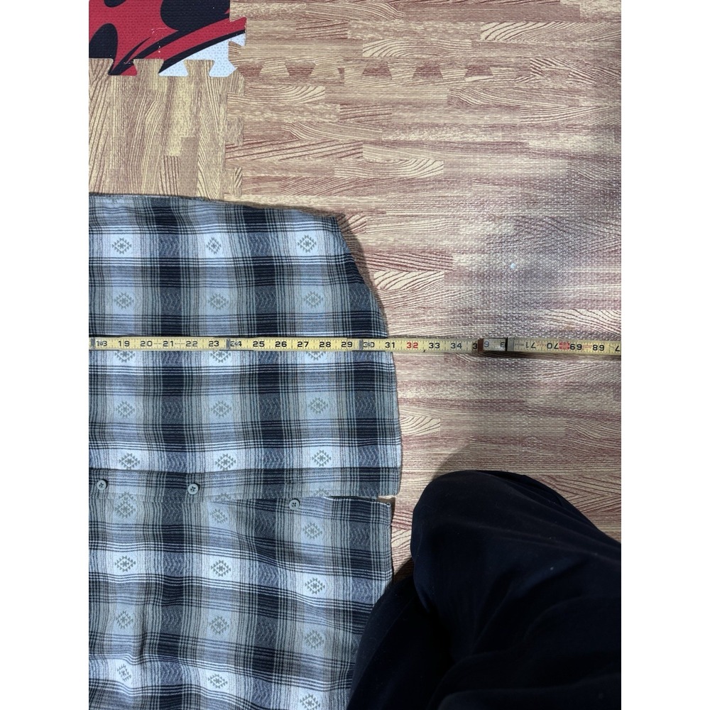 Hurley Black Plaid  Southwest‎ print Flannel men's XXL shirt - Picture 5 of 7